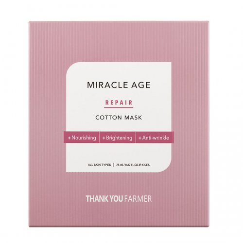 Thank You Farmer Miracle Age Repair Cotton Mask Υφασμάτινη Μάσκα Προσώπου Αντιγήρανσης & Θρέψης, 25ml
